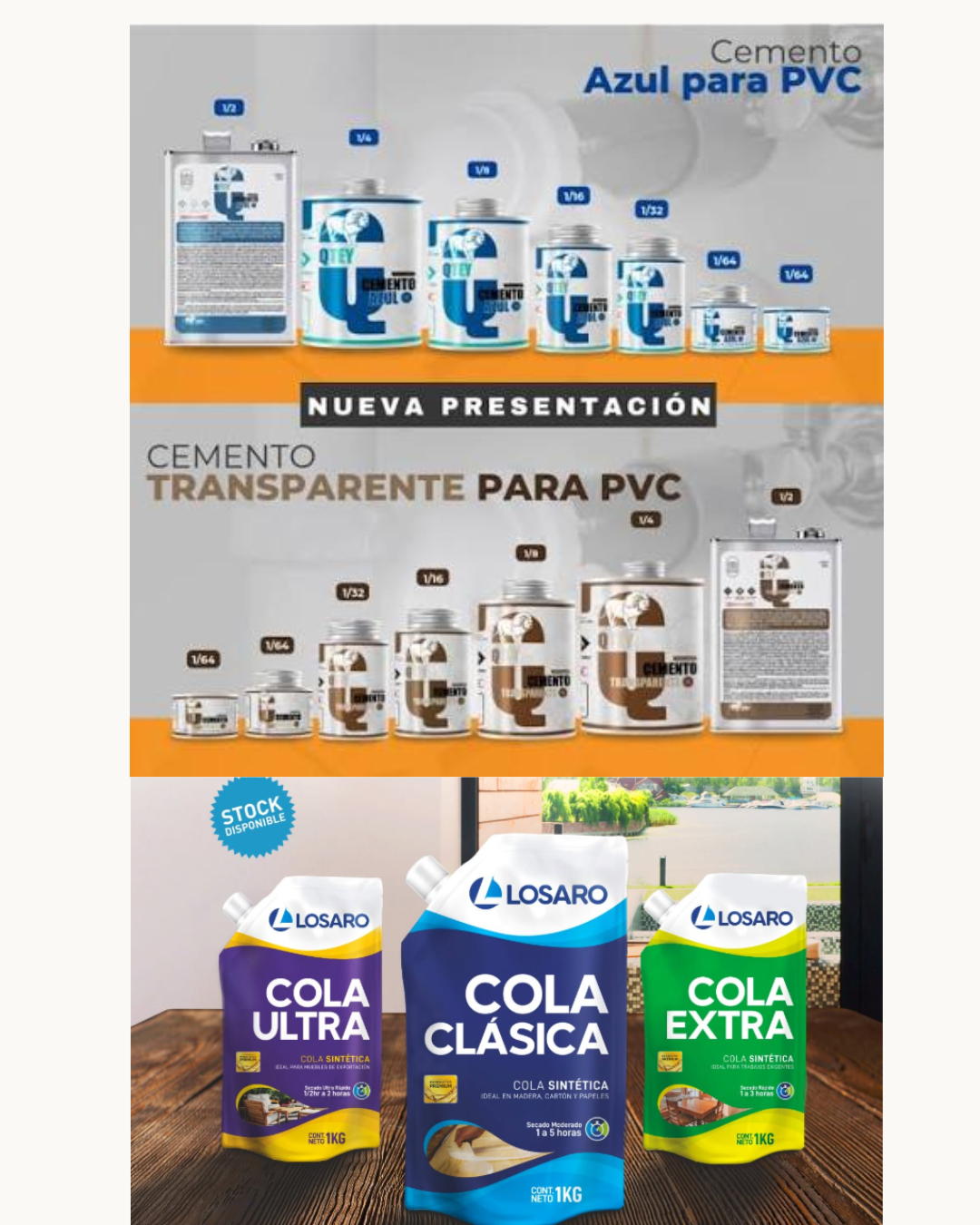 ADHESIVOS / PEGAMENTOS PVC